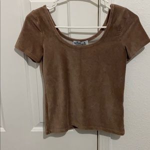 Hollister velvet corduroy top